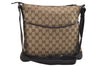 Authentic GUCCI Shoulder Cross Body Bag GG Canvas Leather 145857 Brown 9000D
