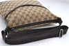 Authentic GUCCI Shoulder Cross Body Bag GG Canvas Leather 145857 Brown 9000D