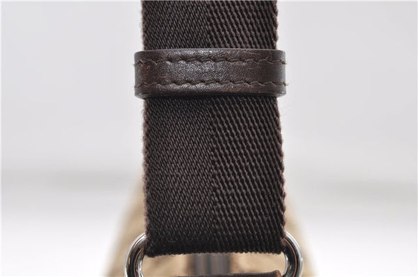 Authentic GUCCI Shoulder Cross Body Bag GG Canvas Leather 145857 Brown 9000D