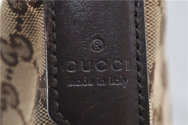Authentic GUCCI Shoulder Cross Body Bag GG Canvas Leather 145857 Brown 9000D