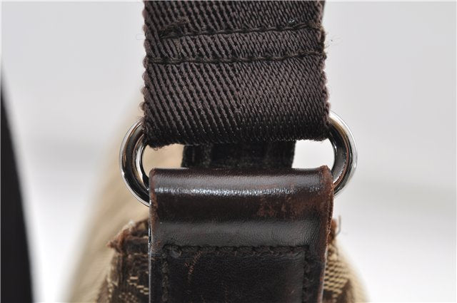 Authentic GUCCI Shoulder Cross Body Bag GG Canvas Leather 145857 Brown 9000D