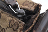 Authentic GUCCI Shoulder Cross Body Bag GG Canvas Leather 145857 Brown 9000D