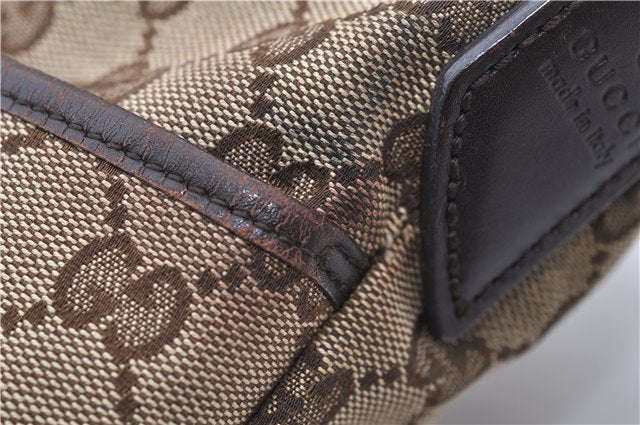 Authentic GUCCI Shoulder Cross Body Bag GG Canvas Leather 145857 Brown 9000D