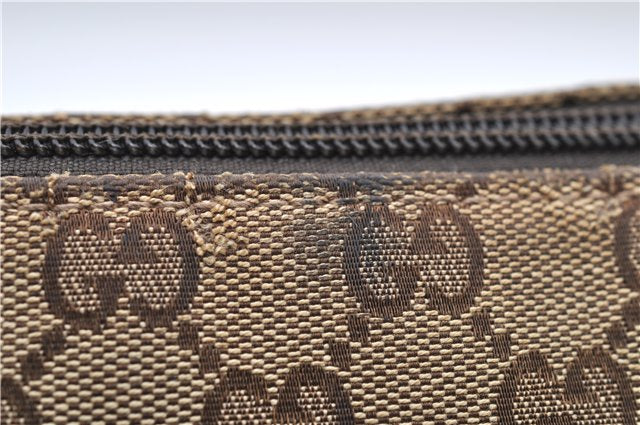 Authentic GUCCI Shoulder Cross Body Bag GG Canvas Leather 145857 Brown 9000D