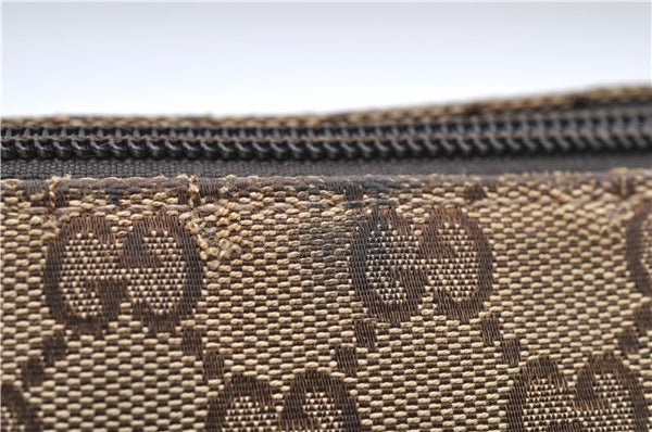 Authentic GUCCI Shoulder Cross Body Bag GG Canvas Leather 145857 Brown 9000D