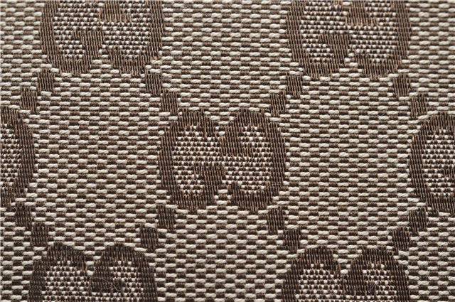 Authentic GUCCI Shoulder Cross Body Bag GG Canvas Leather 145857 Brown 9000D