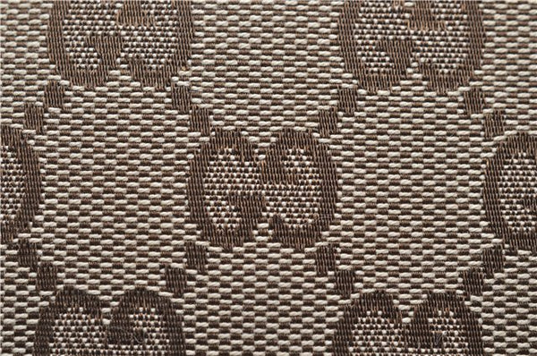 Authentic GUCCI Shoulder Cross Body Bag GG Canvas Leather 145857 Brown 9000D