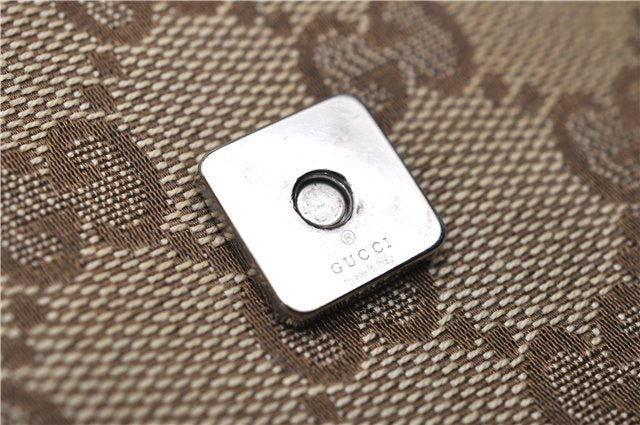 Authentic GUCCI Shoulder Cross Body Bag GG Canvas Leather 145857 Brown 9000D