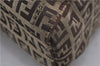 Authentic FENDI Zucchino Tote Hand Bag Purse Canvas Leather Brown 9001D