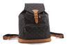 Authentic Louis Vuitton Monogram Montsouris GM Backpack M51135 LV 9002C