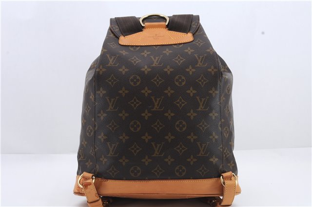 Authentic Louis Vuitton Monogram Montsouris GM Backpack M51135 LV 9002C