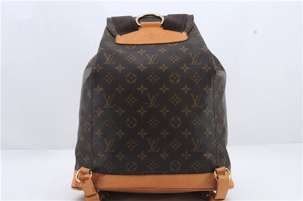 Authentic Louis Vuitton Monogram Montsouris GM Backpack M51135 LV 9002C