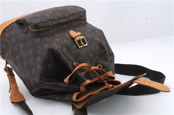 Authentic Louis Vuitton Monogram Montsouris GM Backpack M51135 LV 9002C