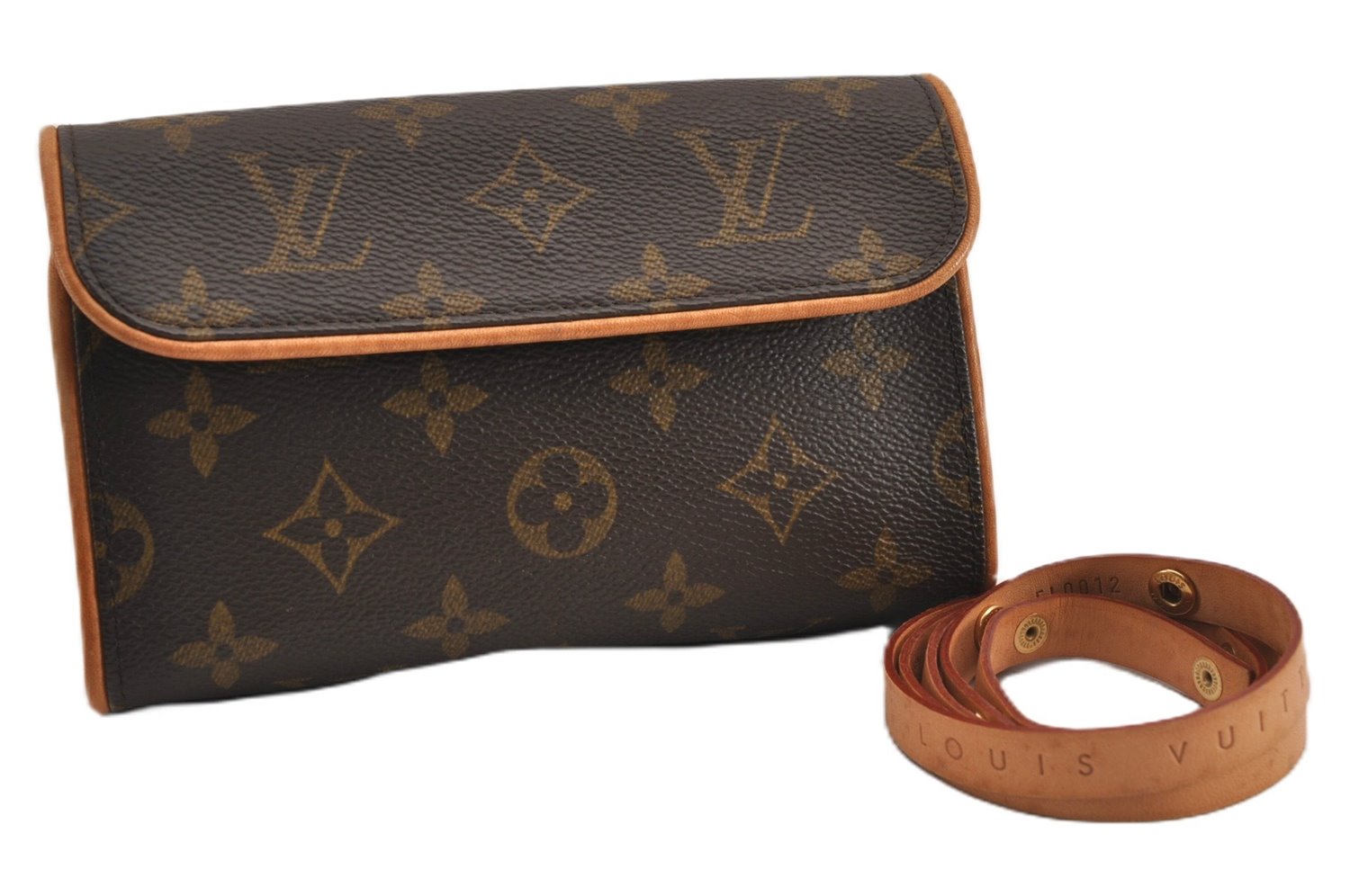 Auth Louis Vuitton Monogram Pochette Florentine Pouch Waist Bag M51855 LV 9007F