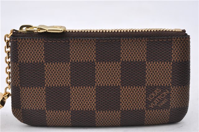 Authentic Louis Vuitton Damier Pochette Cles Coin Purse Case N62658 LV Box 9008E