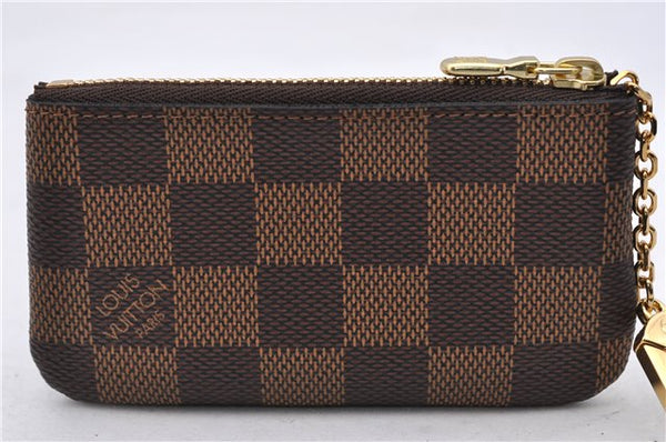 Authentic Louis Vuitton Damier Pochette Cles Coin Purse Case N62658 LV Box 9008E