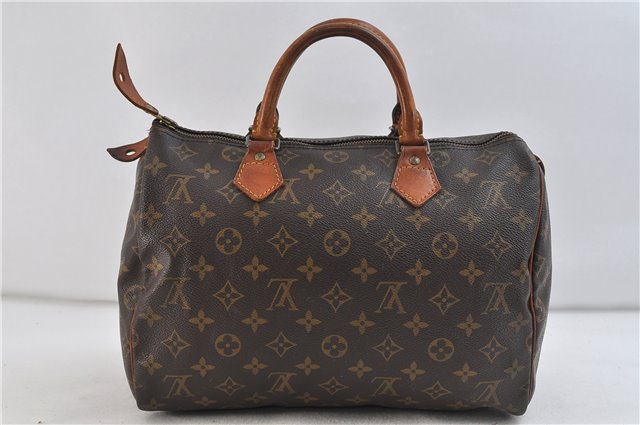 Authentic Louis Vuitton Monogram Speedy 30 Hand Bag M41526 LV 9009C