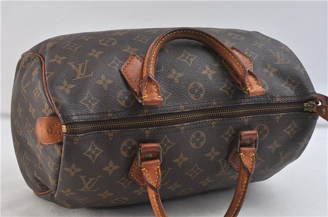 Authentic Louis Vuitton Monogram Speedy 30 Hand Bag M41526 LV 9009C