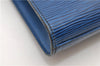 Authentic Louis Vuitton Epi Arts Deco Clutch Bag Blue M52635 LV 9014D