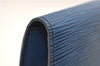 Authentic Louis Vuitton Epi Arts Deco Clutch Bag Blue M52635 LV 9014D