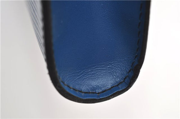 Authentic Louis Vuitton Epi Arts Deco Clutch Bag Blue M52635 LV 9014D