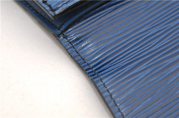 Authentic Louis Vuitton Epi Arts Deco Clutch Bag Blue M52635 LV 9014D