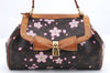 Auth Louis Vuitton Monogram Cherry Blossom Sac Retro PM Hand Bag M92012 LV 9016C