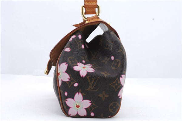 Auth Louis Vuitton Monogram Cherry Blossom Sac Retro PM Hand Bag M92012 LV 9016C