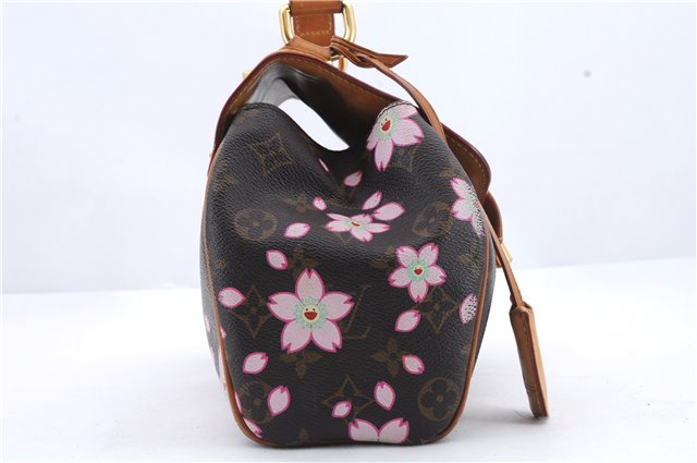 Auth Louis Vuitton Monogram Cherry Blossom Sac Retro PM Hand Bag M92012 LV 9016C