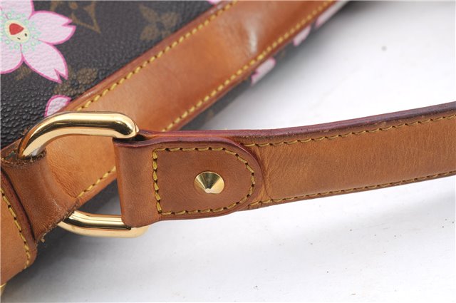 Auth Louis Vuitton Monogram Cherry Blossom Sac Retro PM Hand Bag M92012 LV 9016C