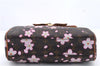 Auth Louis Vuitton Monogram Cherry Blossom Sac Retro PM Hand Bag M92012 LV 9016C