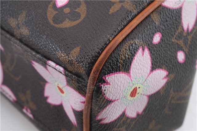 Auth Louis Vuitton Monogram Cherry Blossom Sac Retro PM Hand Bag M92012 LV 9016C