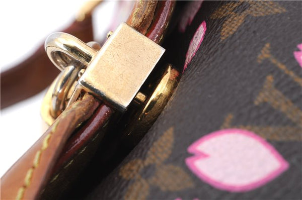 Auth Louis Vuitton Monogram Cherry Blossom Sac Retro PM Hand Bag M92012 LV 9016C