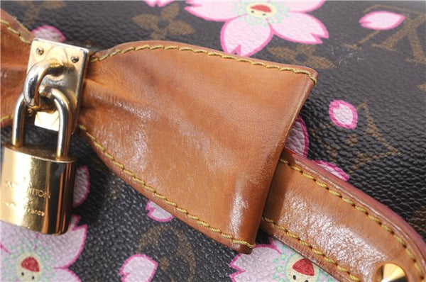 Auth Louis Vuitton Monogram Cherry Blossom Sac Retro PM Hand Bag M92012 LV 9016C