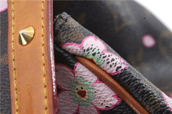 Auth Louis Vuitton Monogram Cherry Blossom Sac Retro PM Hand Bag M92012 LV 9016C