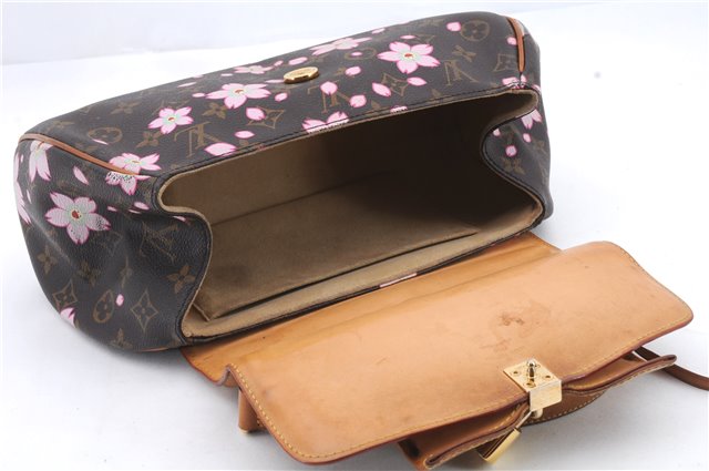 Auth Louis Vuitton Monogram Cherry Blossom Sac Retro PM Hand Bag M92012 LV 9016C