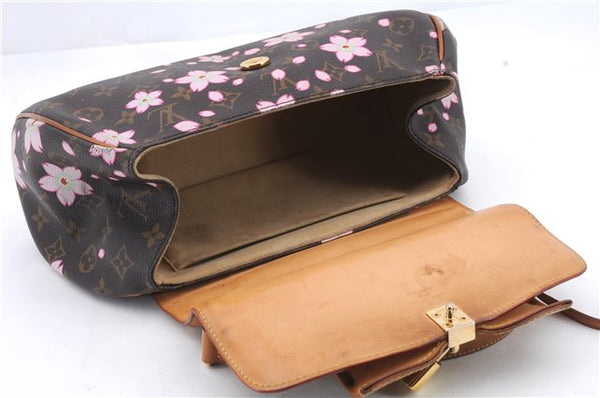 Auth Louis Vuitton Monogram Cherry Blossom Sac Retro PM Hand Bag M92012 LV 9016C