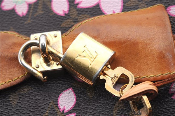 Auth Louis Vuitton Monogram Cherry Blossom Sac Retro PM Hand Bag M92012 LV 9016C