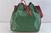 Auth Louis Vuitton Epi Petit Noe Bi-color Green x Red M44147 Shoulder Bag 9017C