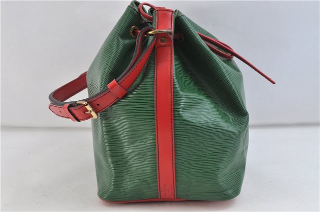Auth Louis Vuitton Epi Petit Noe Bi-color Green x Red M44147 Shoulder Bag 9017C