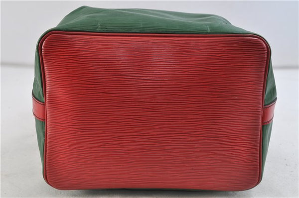 Auth Louis Vuitton Epi Petit Noe Bi-color Green x Red M44147 Shoulder Bag 9017C