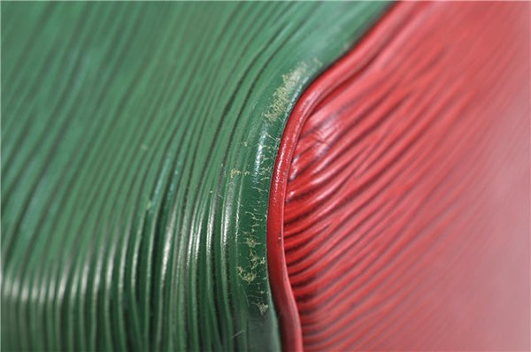 Auth Louis Vuitton Epi Petit Noe Bi-color Green x Red M44147 Shoulder Bag 9017C