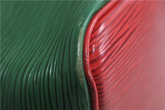 Auth Louis Vuitton Epi Petit Noe Bi-color Green x Red M44147 Shoulder Bag 9017C