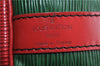 Auth Louis Vuitton Epi Petit Noe Bi-color Green x Red M44147 Shoulder Bag 9017C