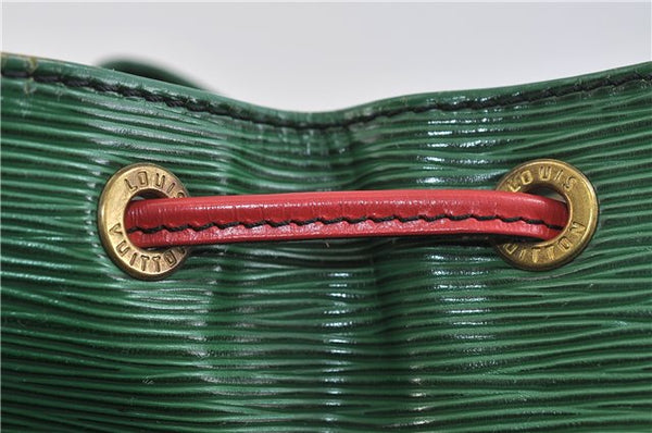 Auth Louis Vuitton Epi Petit Noe Bi-color Green x Red M44147 Shoulder Bag 9017C