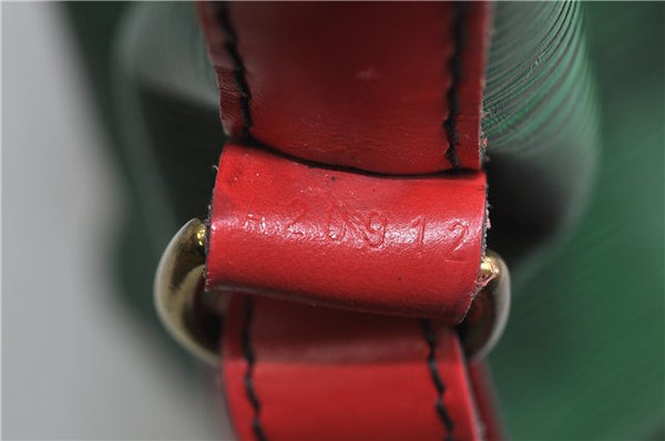 Auth Louis Vuitton Epi Petit Noe Bi-color Green x Red M44147 Shoulder Bag 9017C