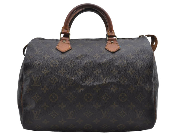 Authentic Louis Vuitton Monogram Speedy 30 Hand Boston Bag M41526 LV 9017D