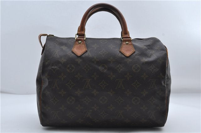 Authentic Louis Vuitton Monogram Speedy 30 Hand Boston Bag M41526 LV 9017D