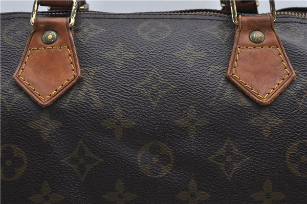 Authentic Louis Vuitton Monogram Speedy 30 Hand Boston Bag M41526 LV 9017D