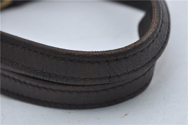 Authentic GUCCI Shoulder Hand Bag Purse GG Canvas Leather 107757 Brown 9018D